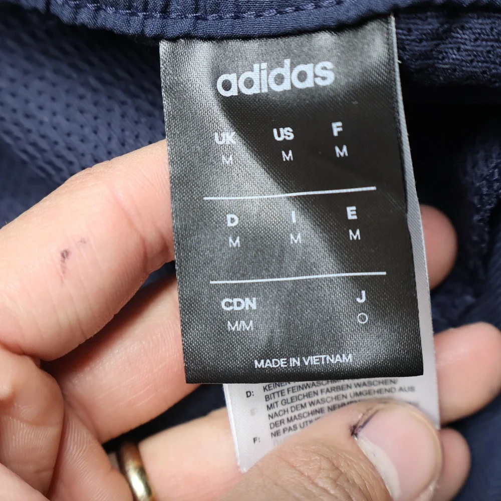 Adidas Track Pants Mens‎ Medium Blue 3-Stripe Athletic Streetwear Joggers 32x31